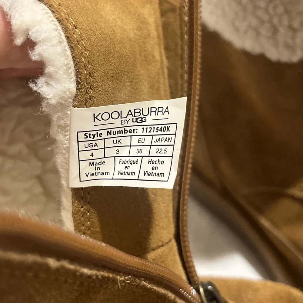 Koolaburra by UGGS kids KOOLA SHORT Fashion Boots - Chestnut, US Size 4 EU36